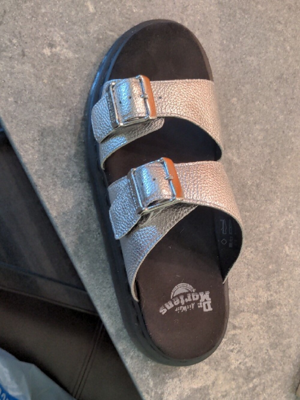 Dr. Martens Metallic Silver Double-Strap Josef Sandals - Picture 6 of 9